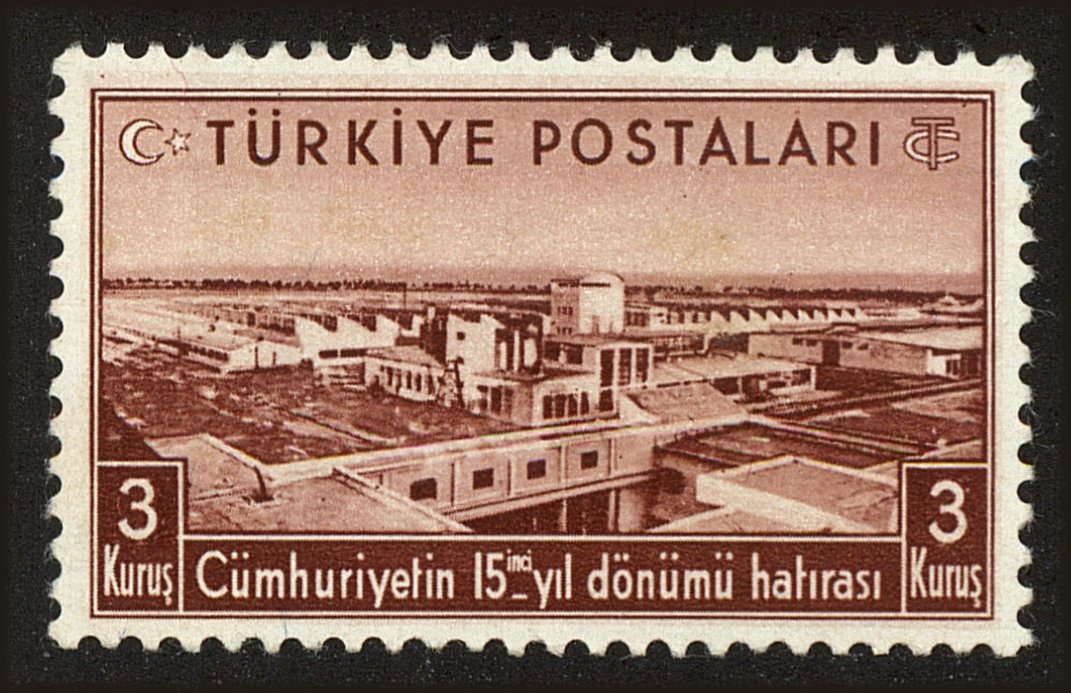 Front view of Turkey 806 collectors stamp