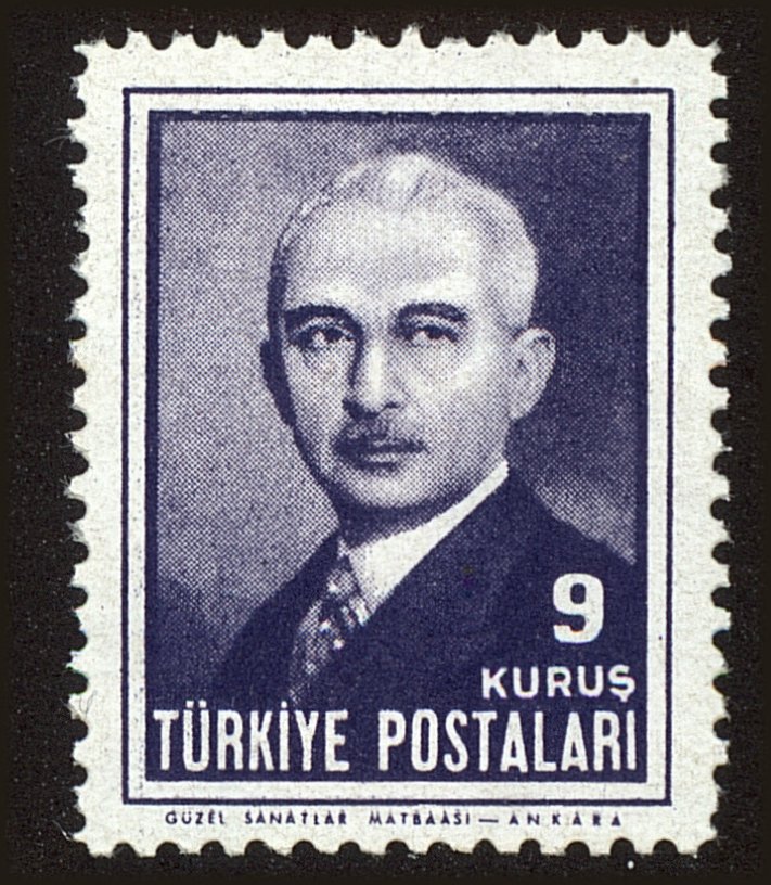 Front view of Turkey 937 collectors stamp