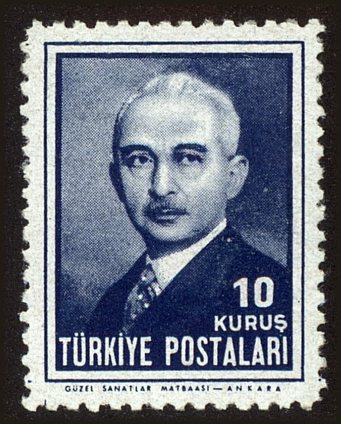 Front view of Turkey 938 collectors stamp