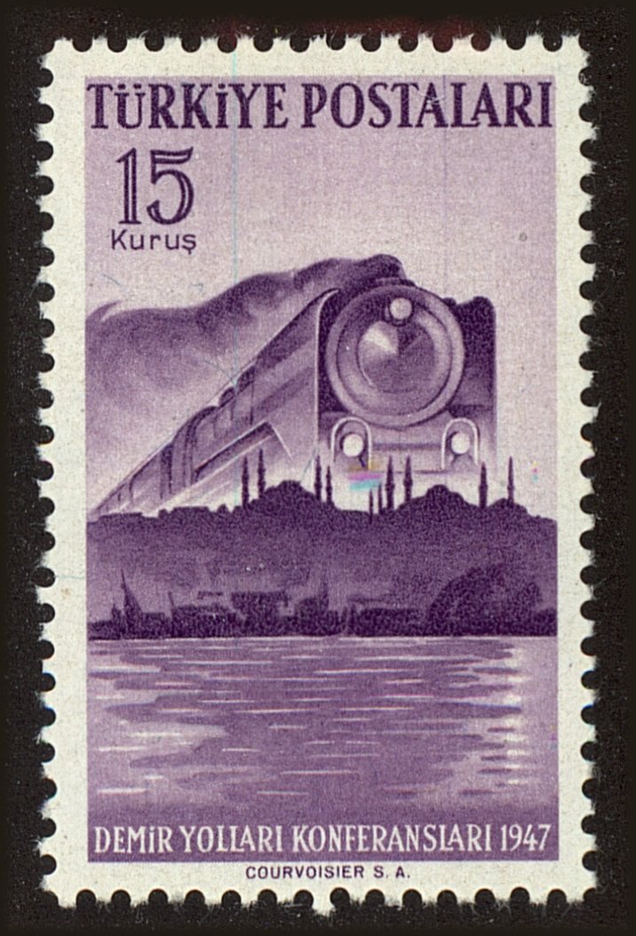 Front view of Turkey 960 collectors stamp