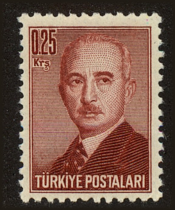 Front view of Turkey 963 collectors stamp