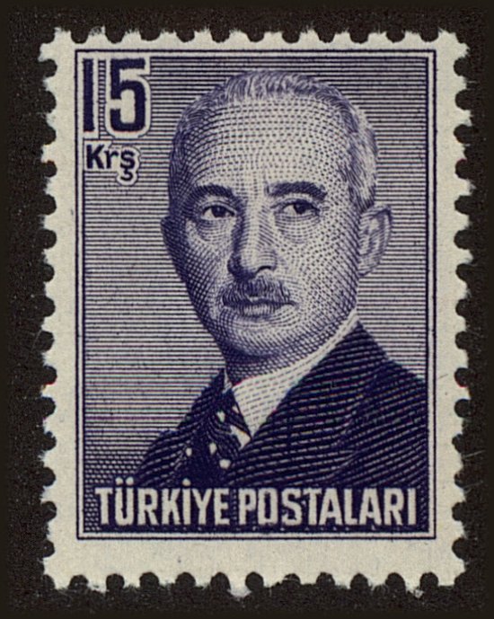 Front view of Turkey 971 collectors stamp