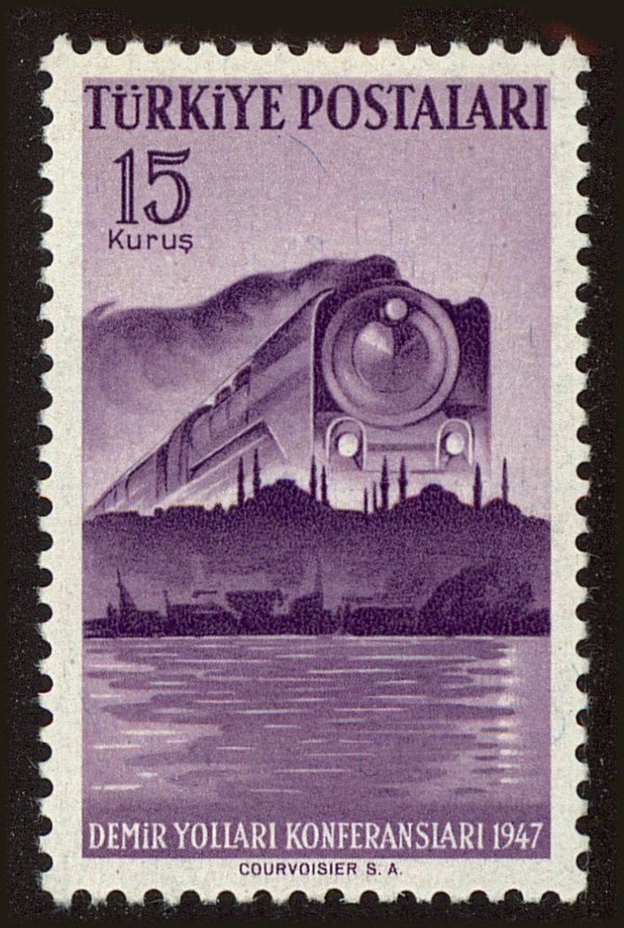 Front view of Turkey 960 collectors stamp