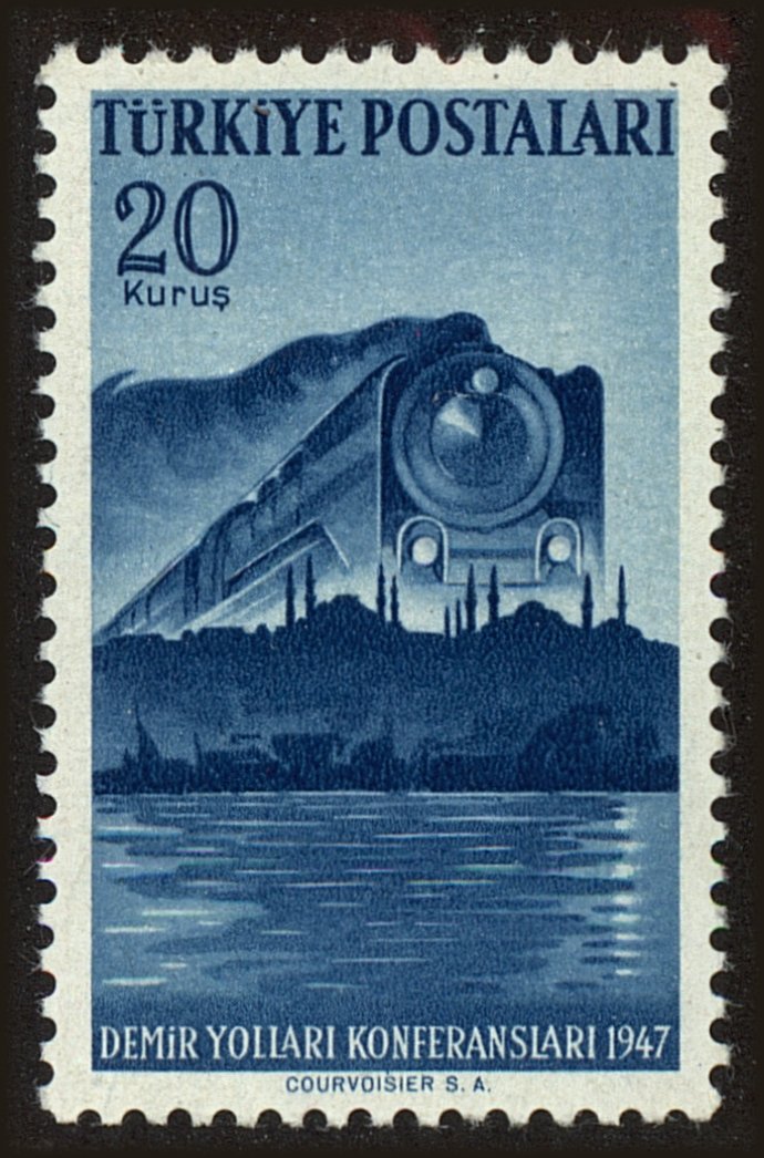 Front view of Turkey 961 collectors stamp