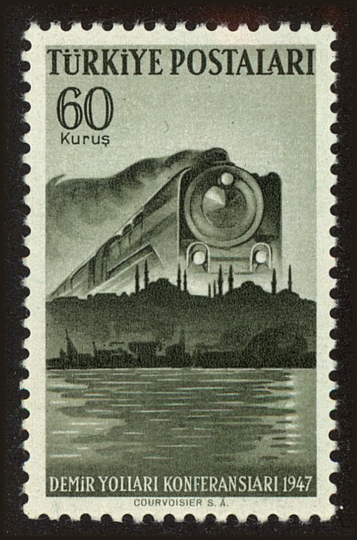 Front view of Turkey 962 collectors stamp