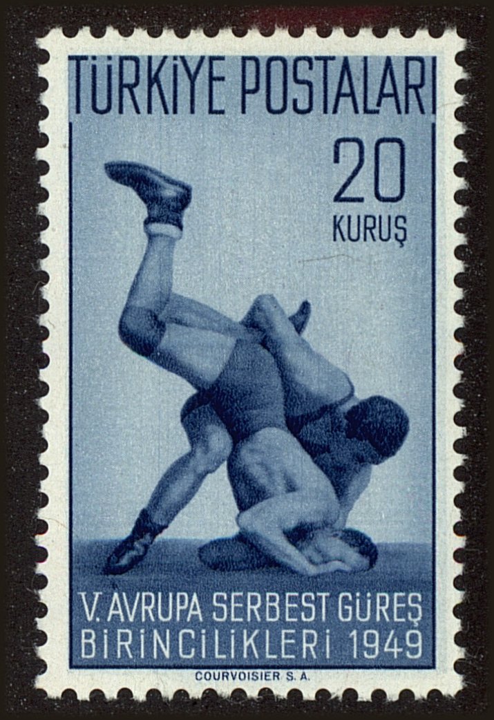 Front view of Turkey 987 collectors stamp