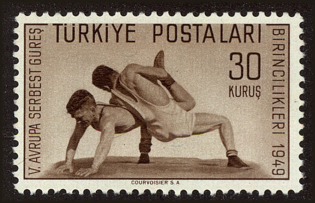 Front view of Turkey 988 collectors stamp