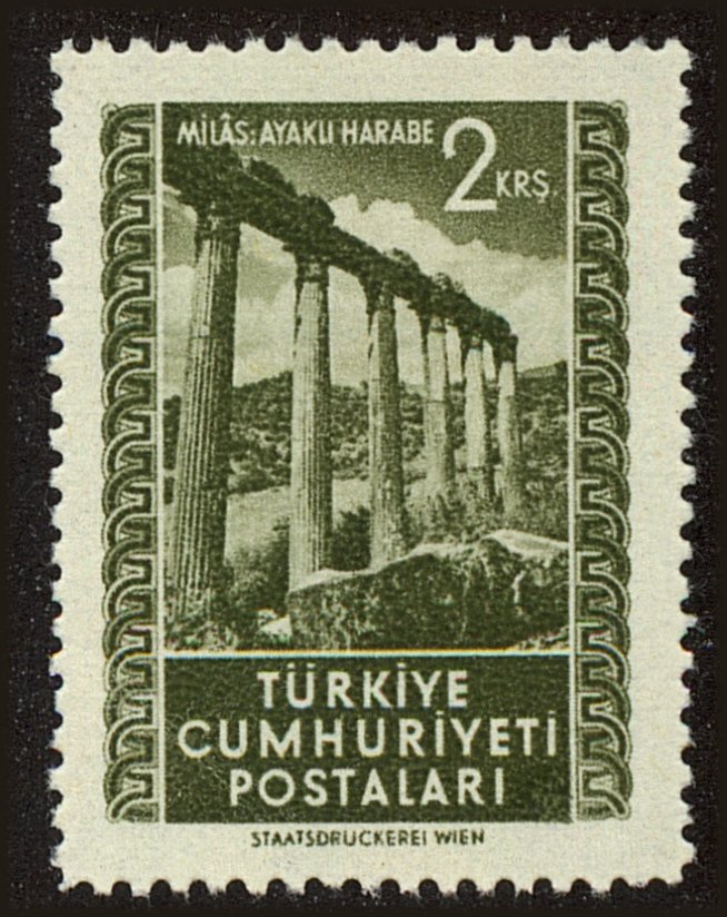 Front view of Turkey 1060 collectors stamp