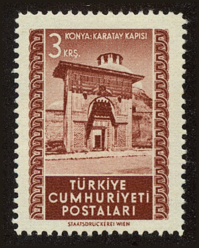 Front view of Turkey 1061 collectors stamp