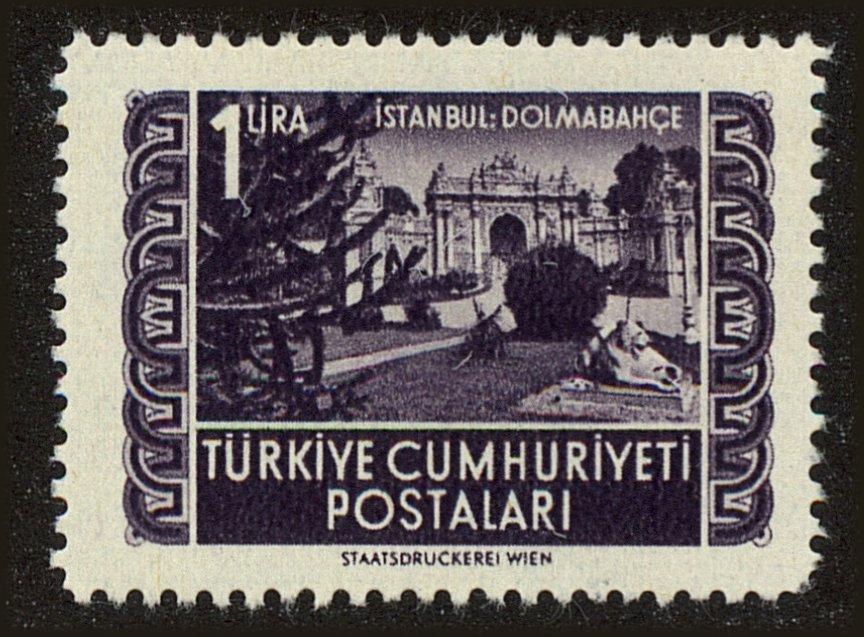 Front view of Turkey 1072 collectors stamp