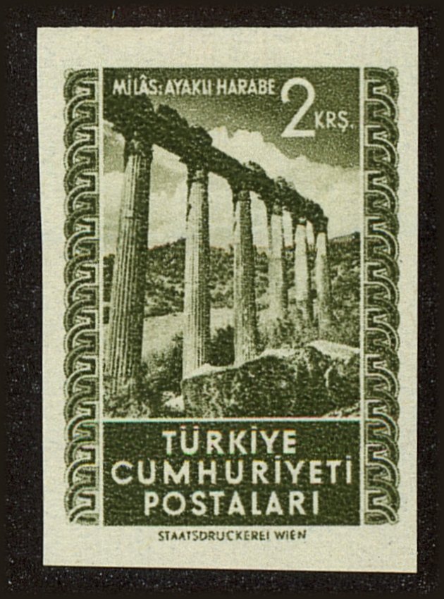 Front view of Turkey 1060 collectors stamp