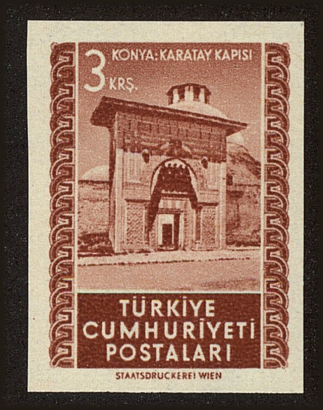 Front view of Turkey 1061 collectors stamp