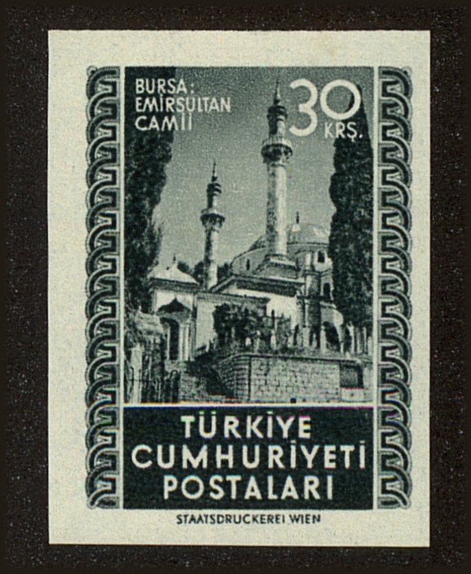Front view of Turkey 1068 collectors stamp