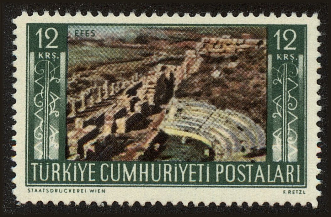 Front view of Turkey 1102 collectors stamp