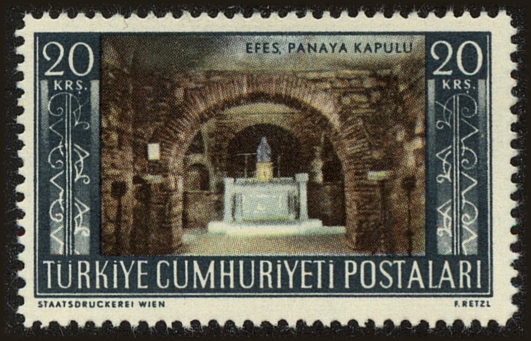 Front view of Turkey 1104 collectors stamp