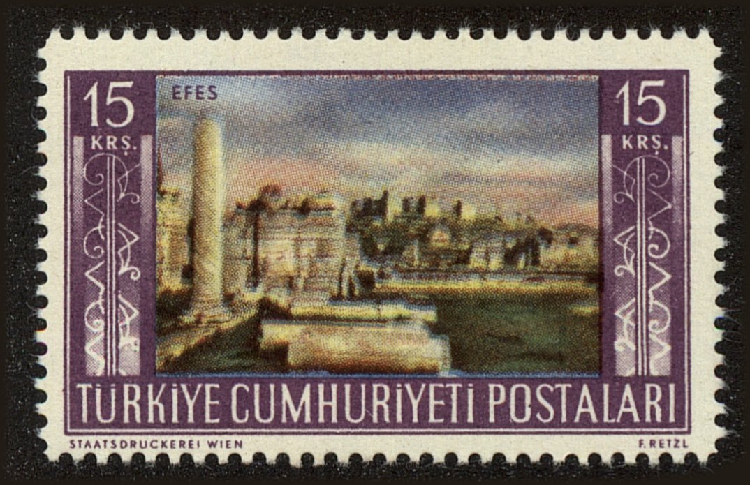 Front view of Turkey 1103 collectors stamp