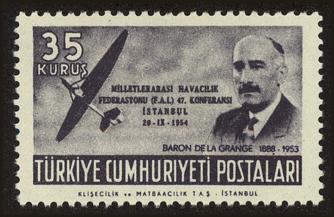 Front view of Turkey 1135 collectors stamp