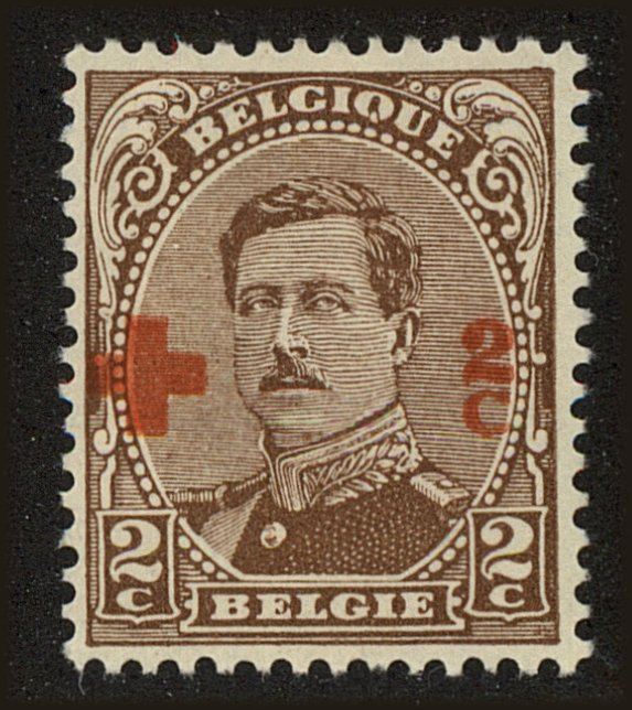 Front view of Belgium B35 collectors stamp