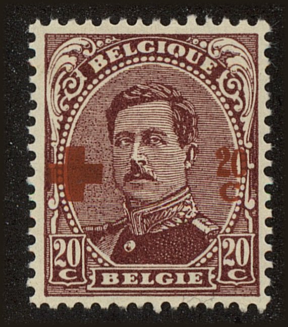 Front view of Belgium B39 collectors stamp