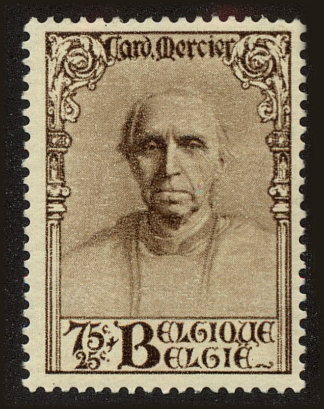 Front view of Belgium B116 collectors stamp