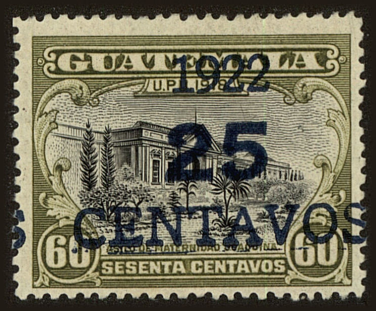 Front view of Guatemala 196a collectors stamp