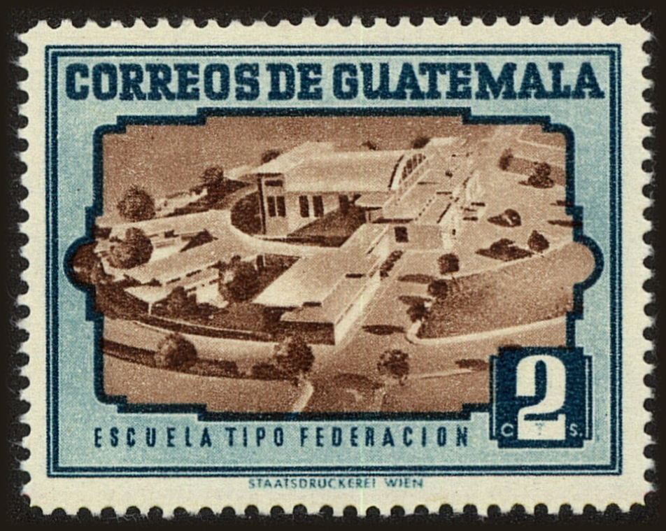 Front view of Guatemala 341 collectors stamp