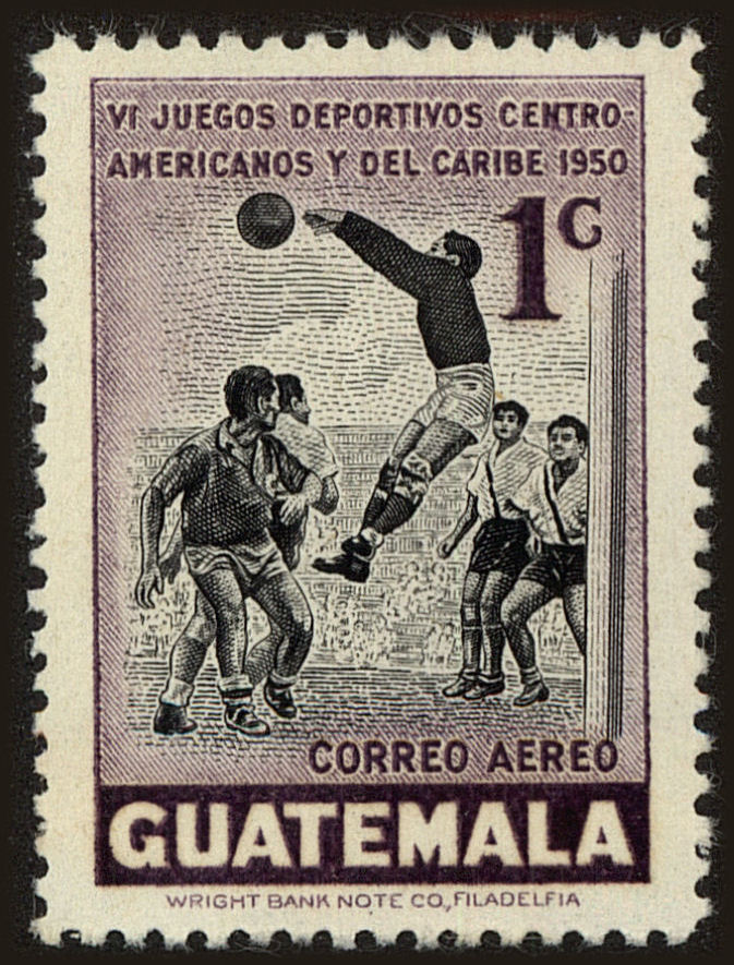 Front view of Guatemala C171 collectors stamp