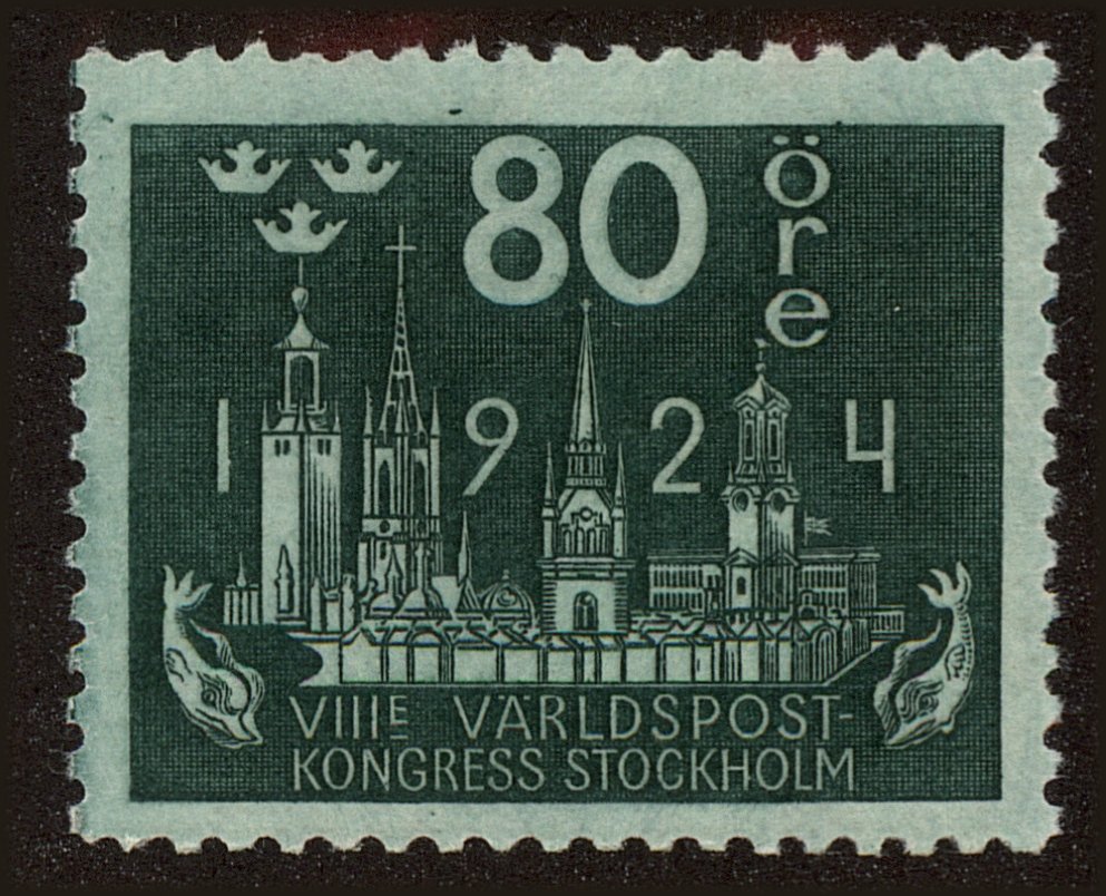 Front view of Sweden 208 collectors stamp