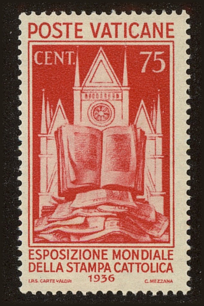 Front view of Vatican City 51 collectors stamp