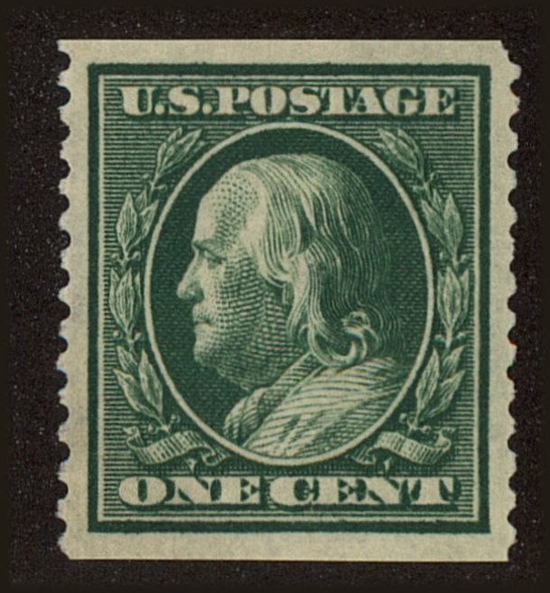 Front view of United States 387 collectors stamp