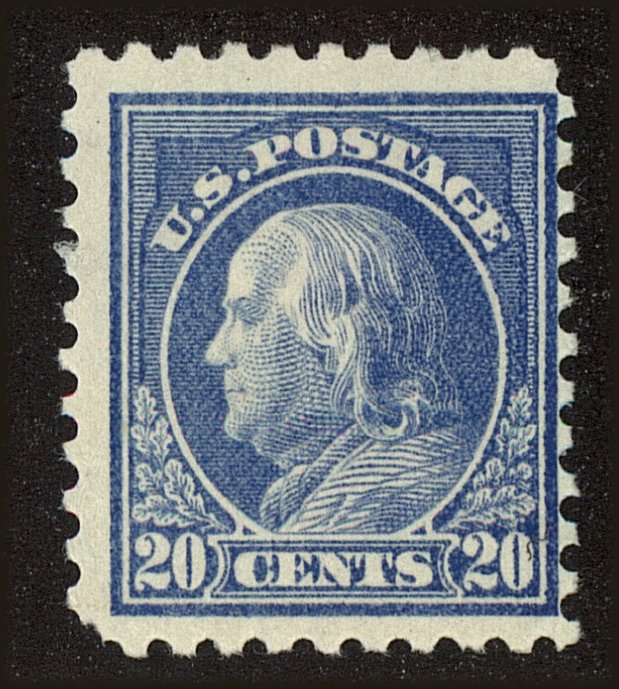 Front view of United States 438 collectors stamp