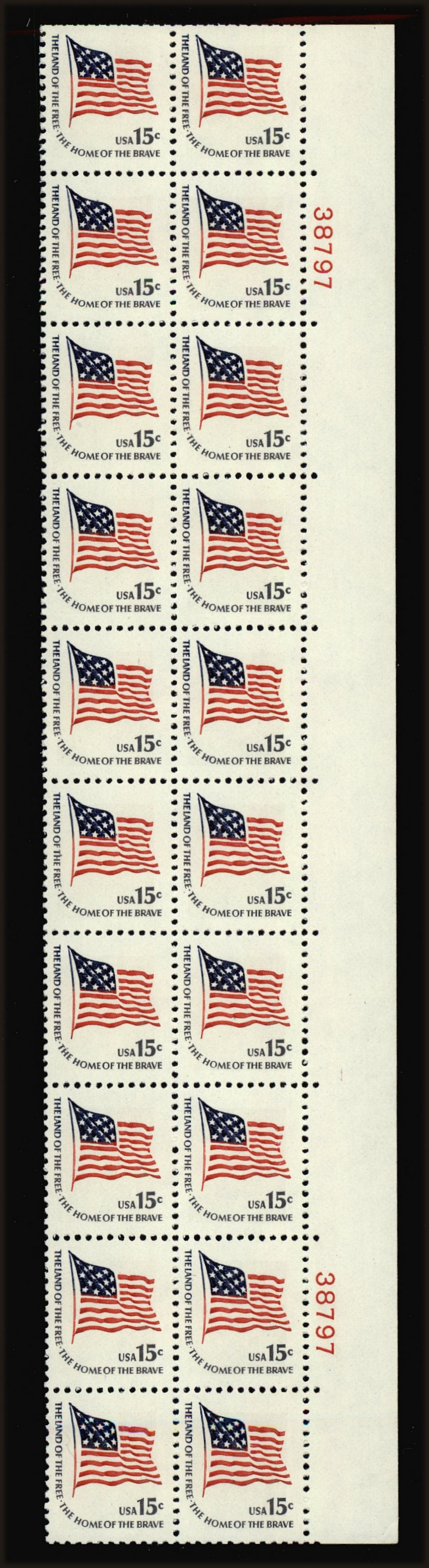 Front view of United States 1597 collectors stamp