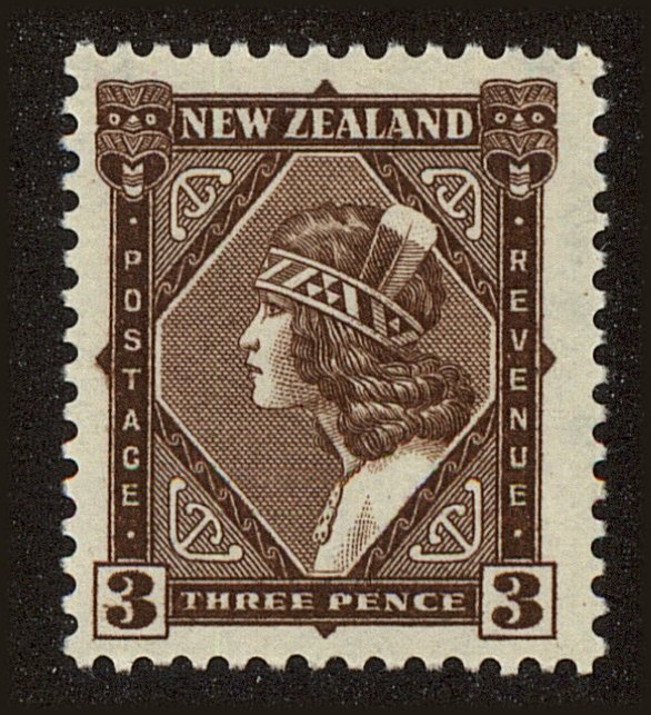 Front view of New Zealand 190 collectors stamp