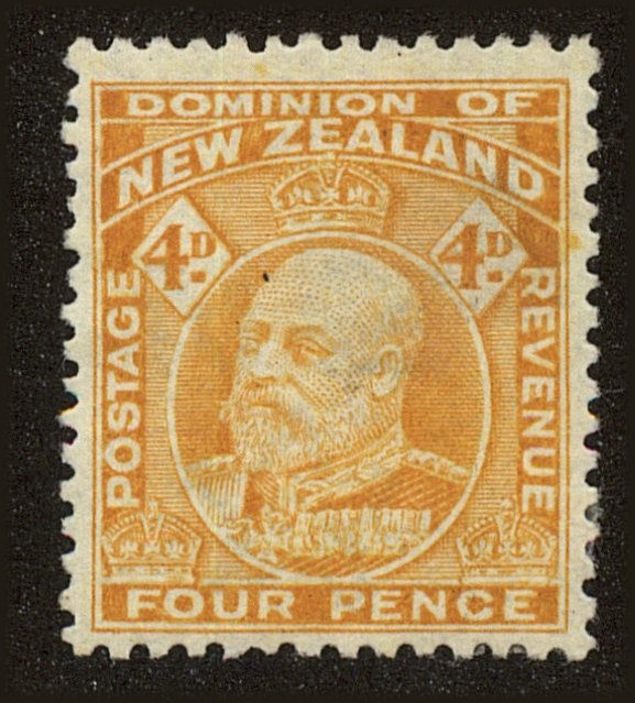 Front view of New Zealand 135 collectors stamp