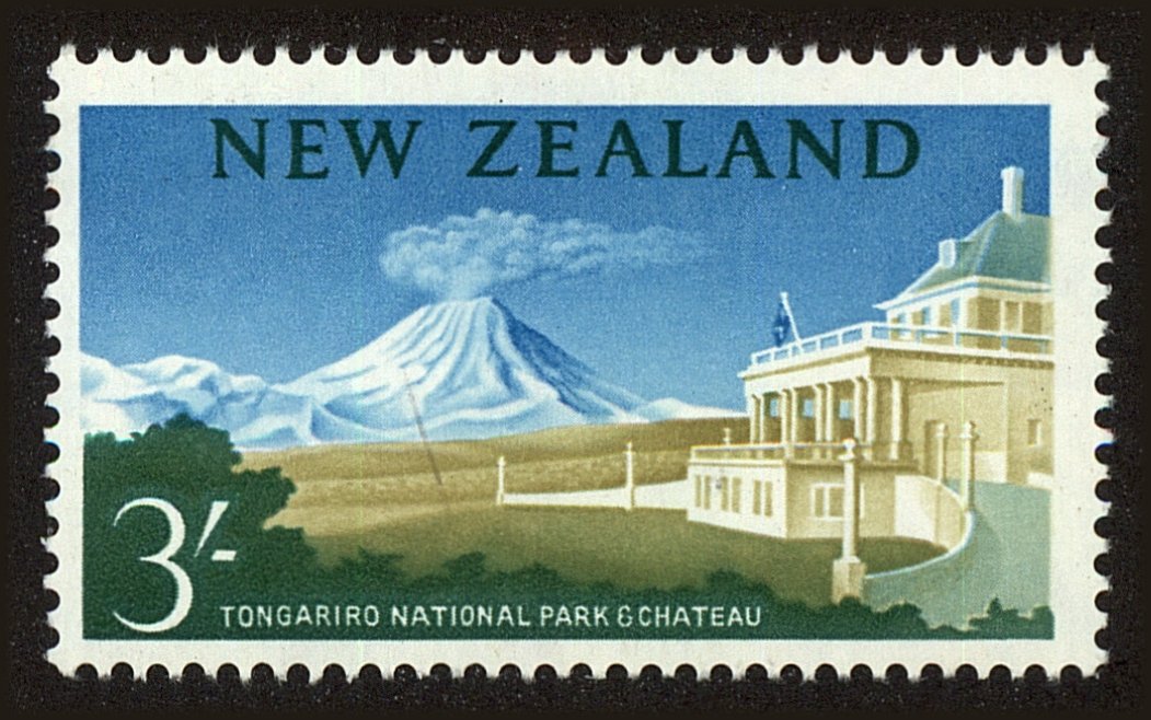 Front view of New Zealand 361 collectors stamp