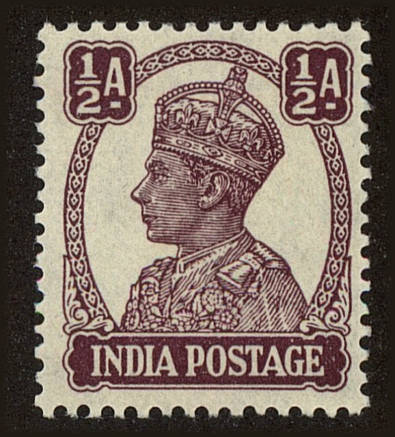 Front view of India 169 collectors stamp