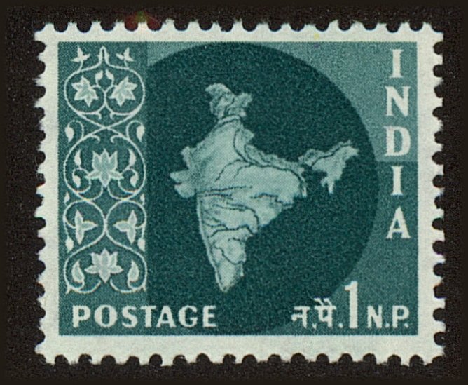 Front view of India 302 collectors stamp