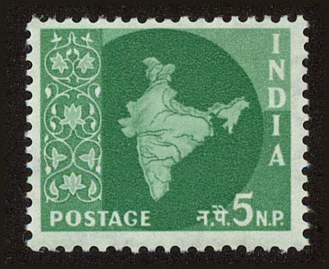 Front view of India 305 collectors stamp