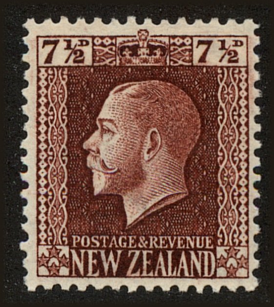 Front view of New Zealand 155 collectors stamp