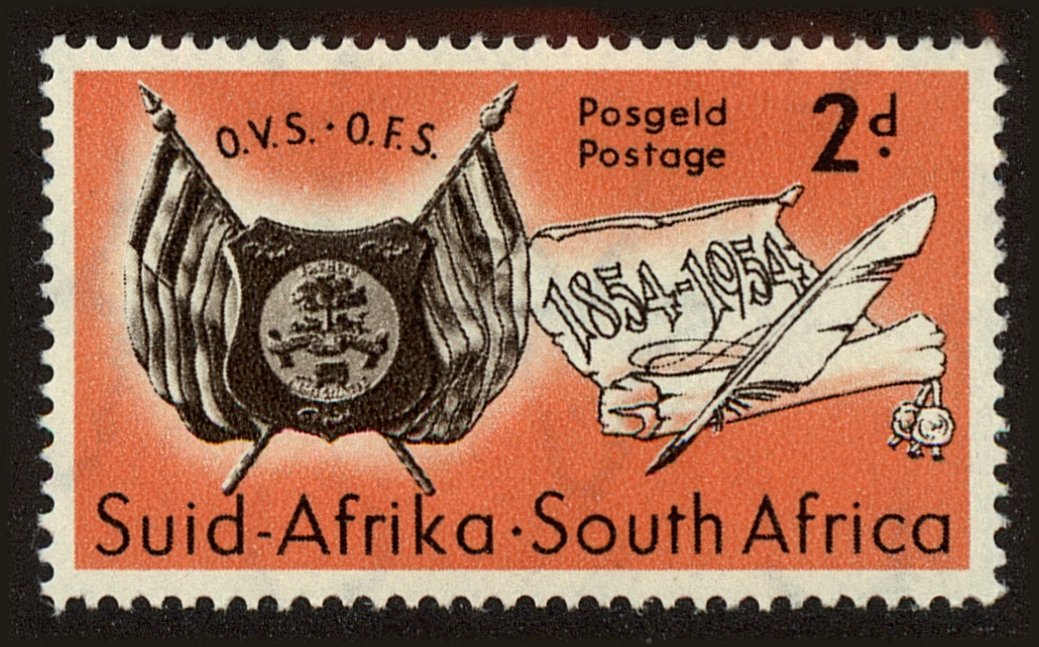 Front view of South Africa 198 collectors stamp