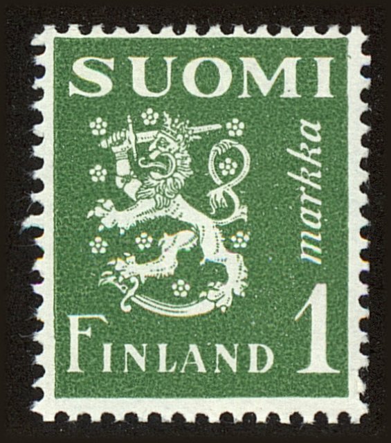 Front view of Finland 166B collectors stamp