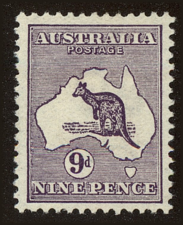 Front view of Australia 9 collectors stamp