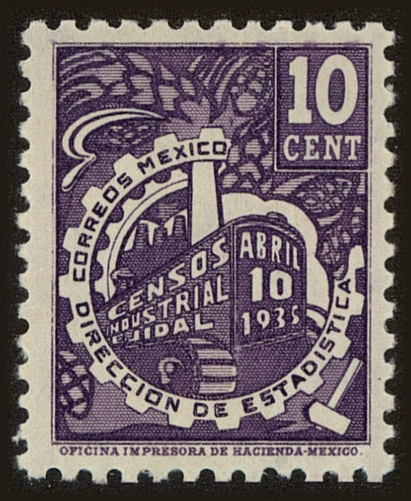 Front view of Mexico 721 collectors stamp