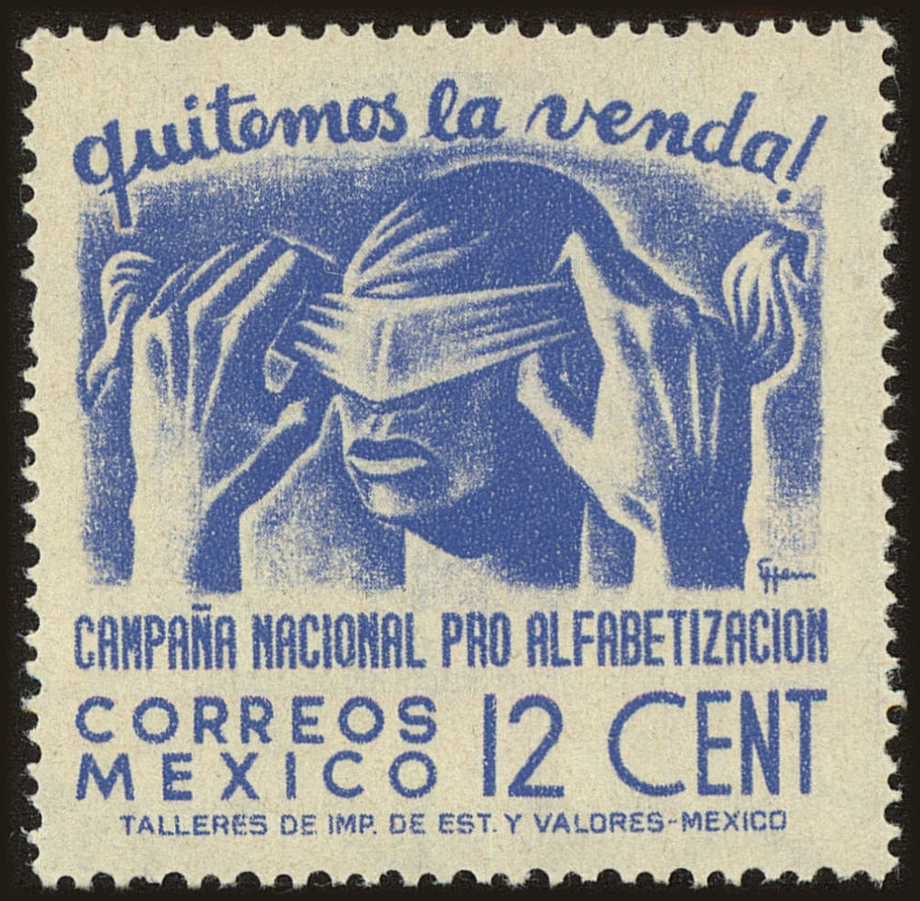 Front view of Mexico 808 collectors stamp