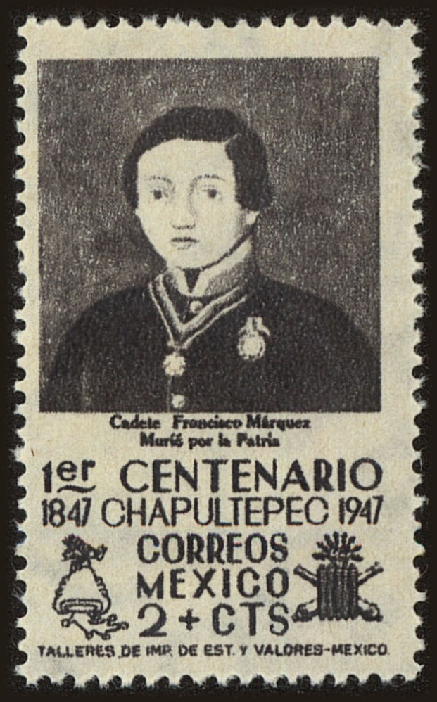 Front view of Mexico 830 collectors stamp