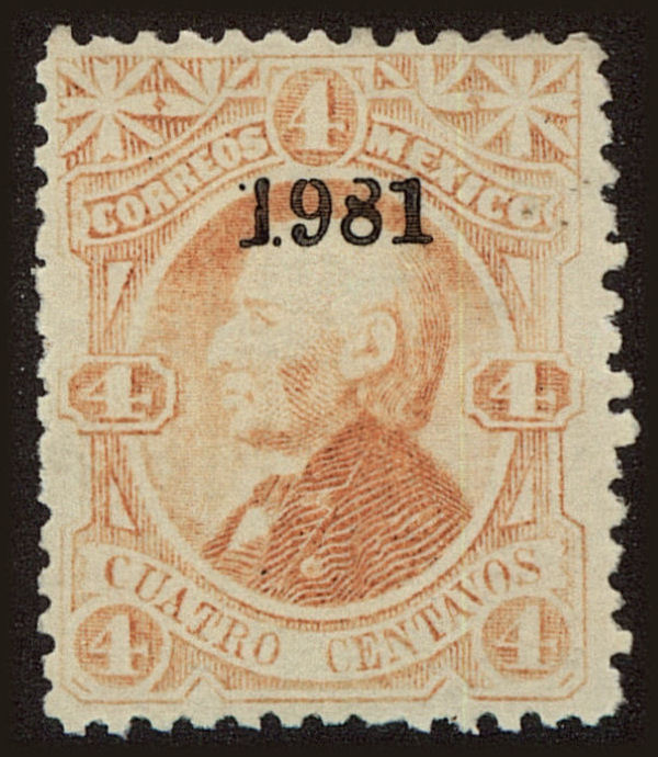 Front view of Mexico 105 collectors stamp