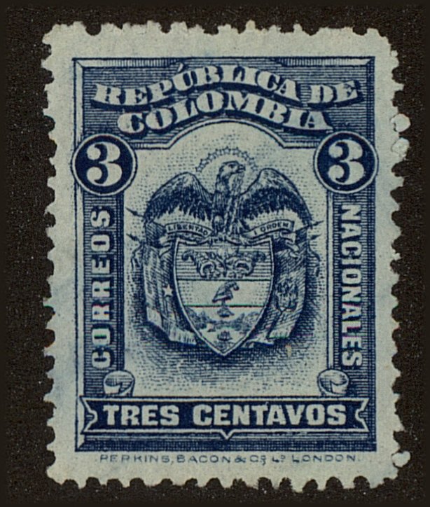 Front view of Colombia 372 collectors stamp