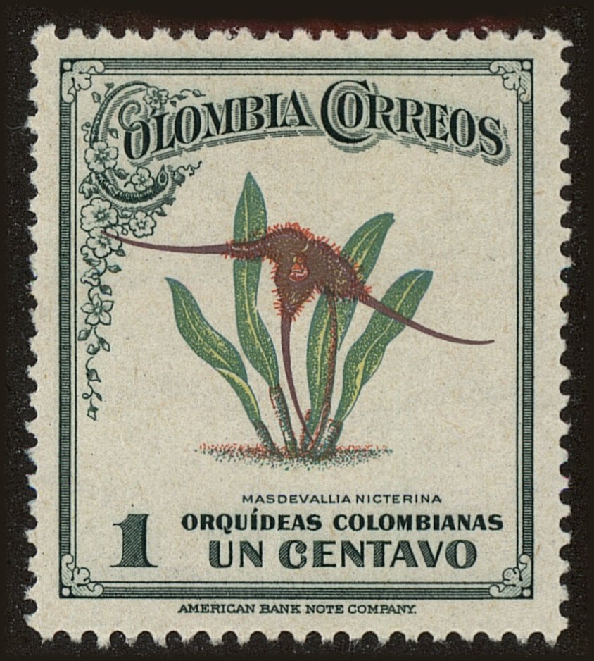 Front view of Colombia 546 collectors stamp