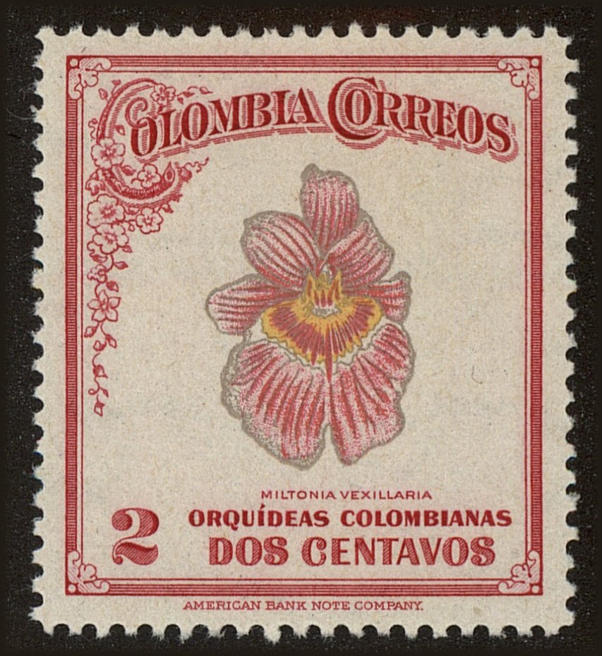 Front view of Colombia 547 collectors stamp