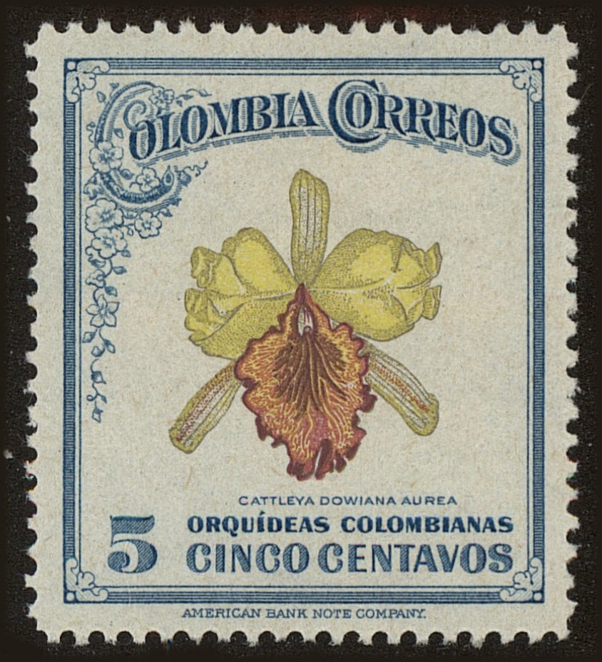 Front view of Colombia 549 collectors stamp